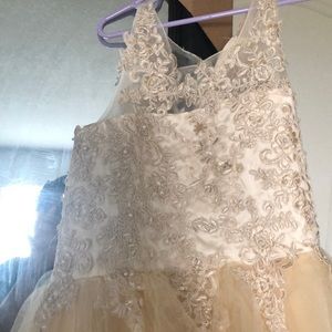 Hi Lo girls dress-Gold Sz 16